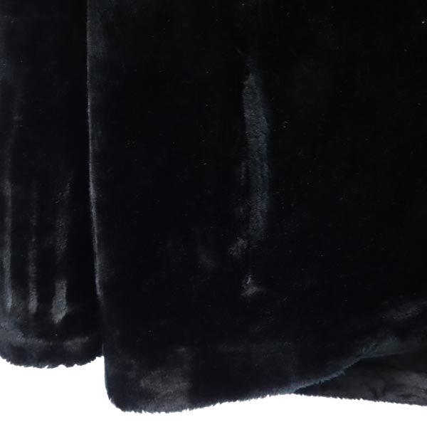 captivity 80s 90s Made in USA Old Fake fur Jacket 45481 black hood Women Used