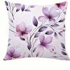 Floral Patterned Pillowcase: Pink & PurpleSuitable for Sofa Car Bedroom Decorative Cushion Cover Pillow Cover