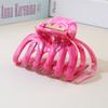 Super Grip Large Smudge-Ink Pumpkin Claw Hair Clip - 2025 New Style Women's Back-of-Head Shark Clip Accessory