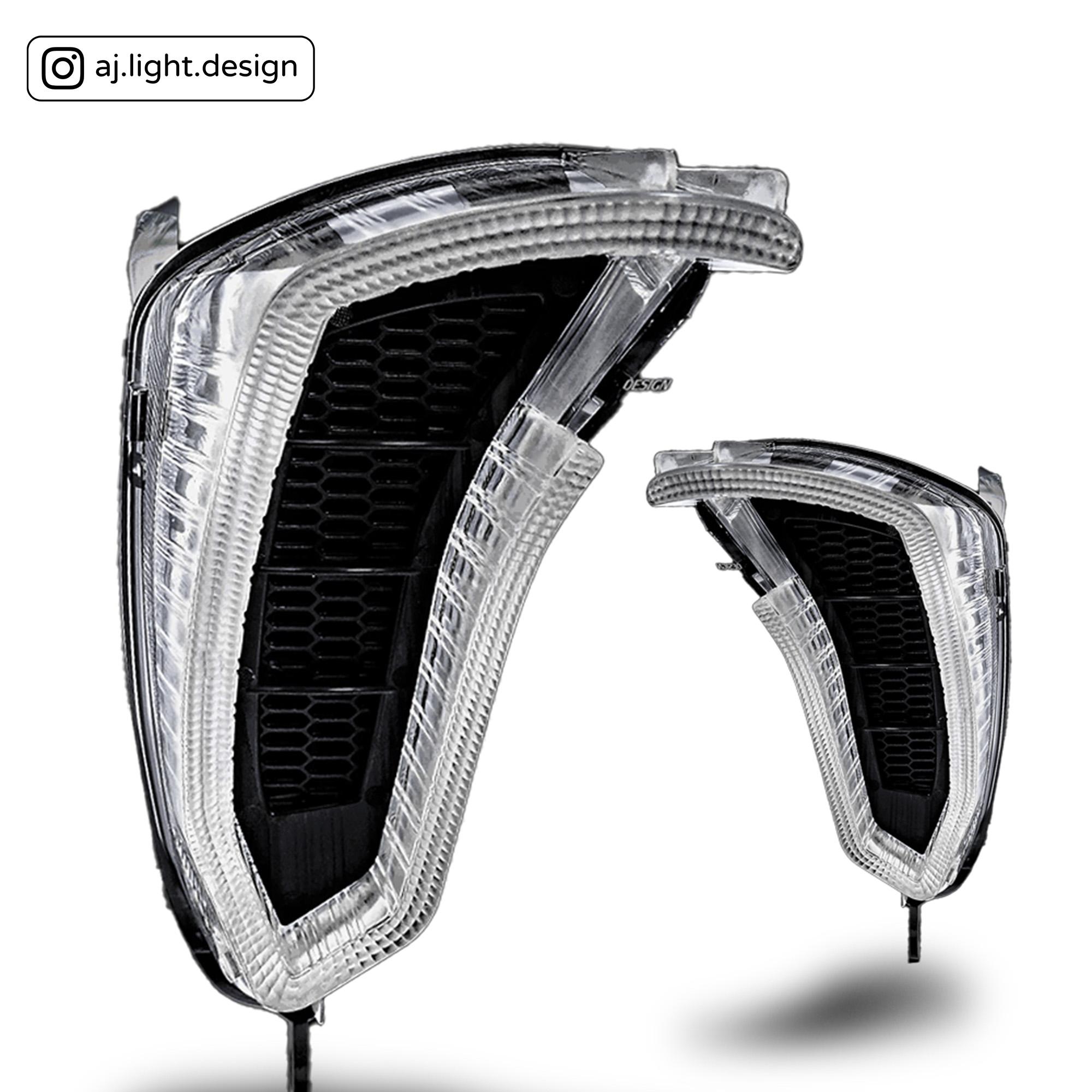Wholesale Yamaha-Force Motorcycle Lighting Front System Classic LED Turn Signal Light AJ LIGHT DESIGN AJF1-TUL Left/Right 2 Lens