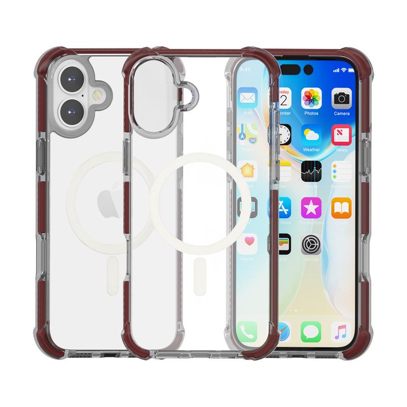 The New iPhone11 Acrylic Magnetic Mobile Phone Case Is Suitable for Apple 11 Transparent MagSafe Airbag Anti-drop Case.