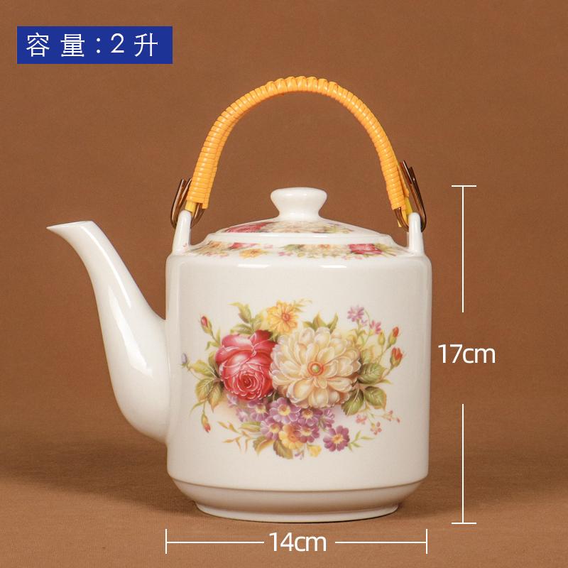 

Цзиндэчжэнь Керамический чайник Бытовой Большой емкости Сине-белый фарфор Ручка Чайник для воды Китайский стиль Приготовление чая Чайный сервиз