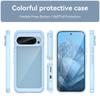 For Google Pixel 9 Phone Case WANLONFENG XC Series TPU Acrylic Cover with Tempered Glass (Big Lens Hole)