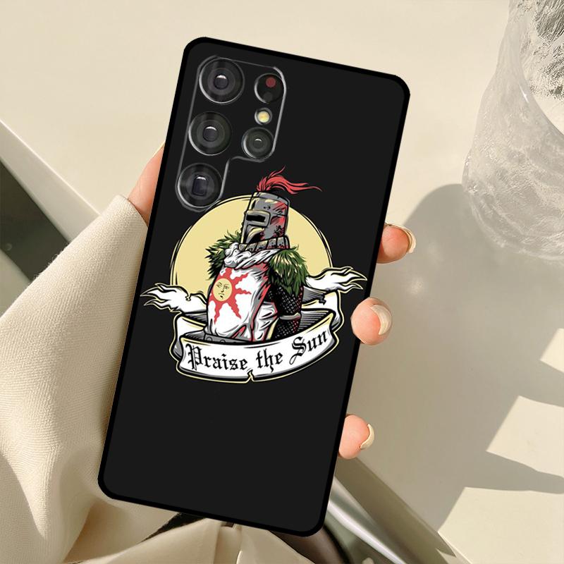 Praise the Sun Dark Souls For Samsung Galaxy S23 S22 Ultra S21 S20 FE S8 S9 S10 Note 10 Plus Note 20 Ultra Phone Case