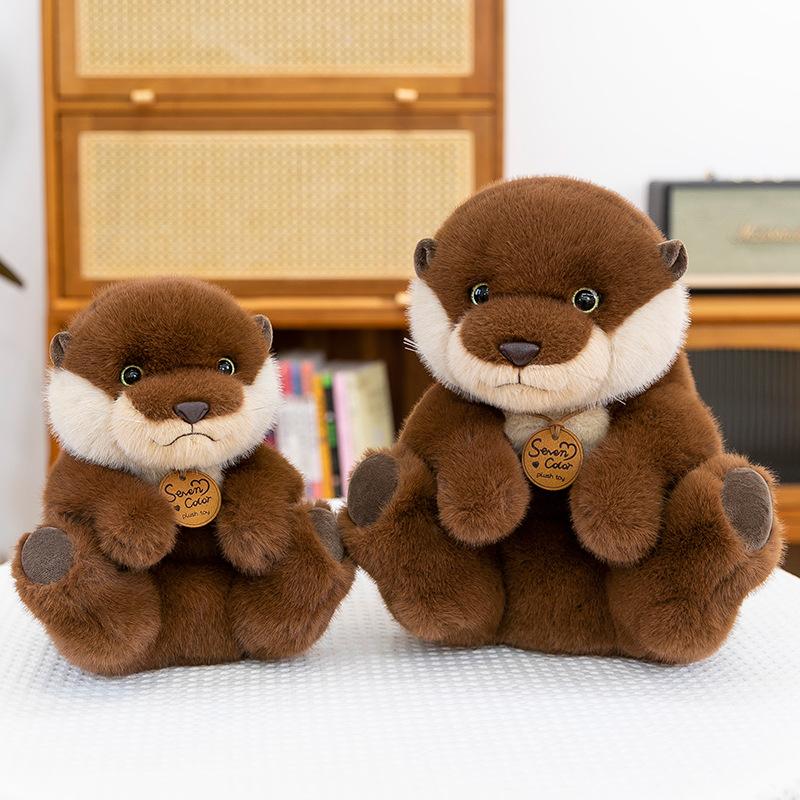 Cute Simulated Party Otter Plush Toys Children's Sleeping Pillow Office Dolls Aquarium Souvenirs