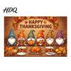 Indoor Outdoor Holiday Party Supplies 70 x 45 Inch Fall Pumpkin Backdrop Autumn Harvest Gnome Reusable Thanksgiving Banner for Home Scarecrow