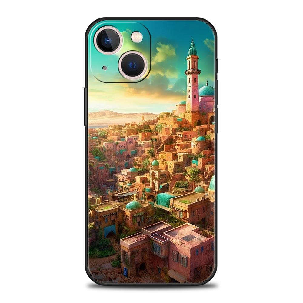 Custodia per Telefono con Edificio di Gerusalemme Per iPhone 16 13 15 14 12 11 Pro MAX XR X SE XS 7 8 Plus Copertura Morbida in TPU