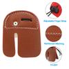 PATIKIL Archery Finger Tab Leather Archery Finger Protective Gear Brown