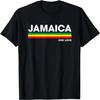 Camiseta Reggae Retro Jamaica Cores Barras Lembrança de Férias na Jamaica