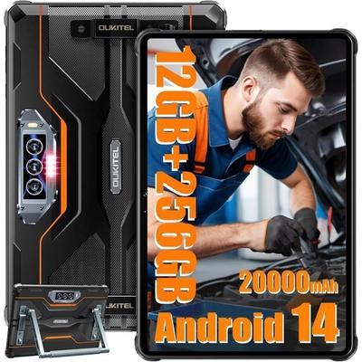 OUKITEL RT8 Unbreakable Tablet 12GB+256GB 20000mAh Rugged Touchscreen Tablet 11” Android 14 Tablet 48MP Dual SIM/IP68/IP69K Orange