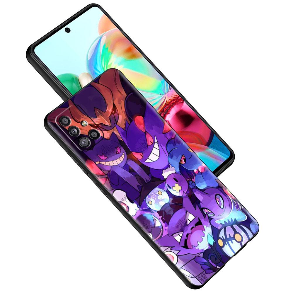 Fall für Samsung Galaxy A52 A12 A32 A51 A21s A71 A13 A53 A22 A31 A72 A03 A02s A41 schwarze Telefonschale lustige Pokemon Gengar