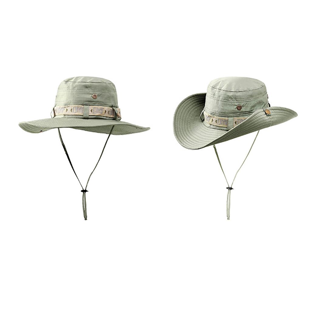 Sonnenhut für Männer Frauen Sommer Sonnenschutz Faltbar Breiter Rand Fischerhut für Outdoor Camping Strand Wandern Angeln