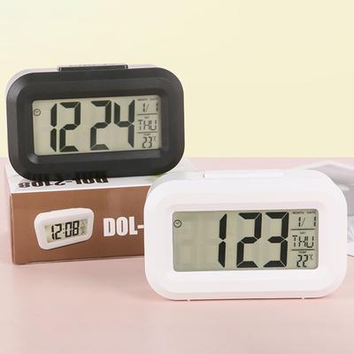 Mini-Schreibtisch-Digitalwecker HD-LED-Bildschirm Temperaturanzeige Elektronische Uhr Kreative Stumme Elektronische LED-Uhr Kalender