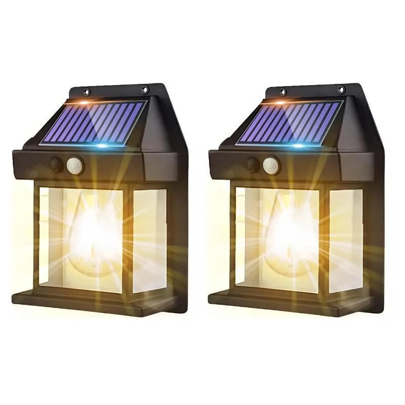 Solar LED Wall Light Outdoor Motion Sensor Light with 3 Modes Waterproof for Patio Deck Porch Barn Garage Safety Lighting Lamp