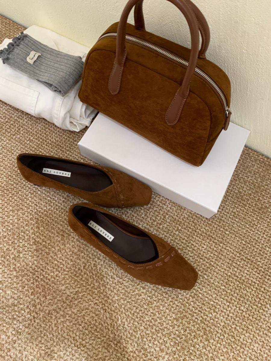 

Guangzhou inner height increase Mary Jane women s shoes single shoes 2025 spring new fashion versatile evening shoes single shoes 39 светло-коричневого