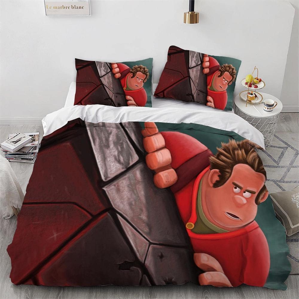 Wreck-It Ralph Bedding Set 3D Printing Duvet Cover Anime Bedding Sets With Pillowcase