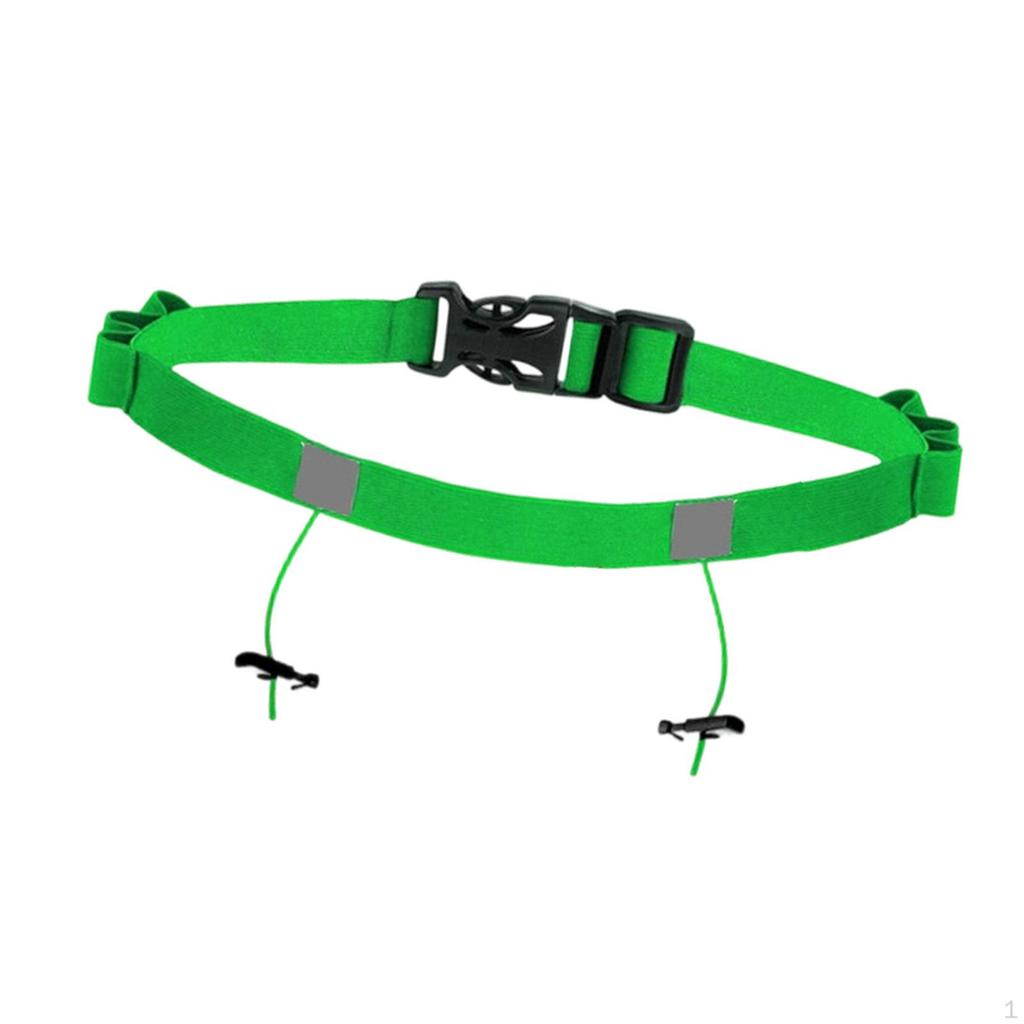 Adjustable Triathlon Number Belt with Loops, 6 Quick Release Food Ideal for Training,