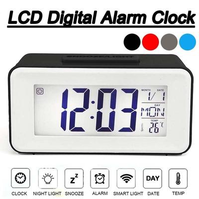 Multifunction Electronic Digital Snooze Alarm Clock Mini LED Night Light Electronic Kids Clock Table Clock with Calendar Temperature