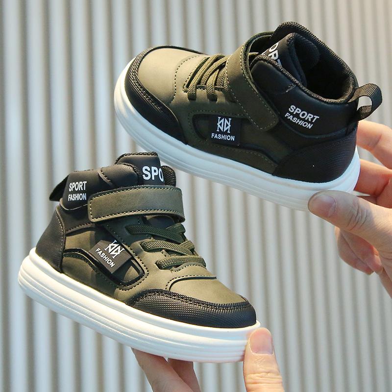 Children's sports shoes 2025 spring and autumn new boys' casual shoes high-top girls' board shoes lightweight soft-soled baby shoes