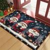 Winter Holiday Door Mat Xmas Gnome Mug Gift Snowflake Snow?trim Print For Front Entrance Indoor Home Decoration Floor Carpet