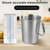 Stainless Steel Milk Frother Jug Coffee Milk Frothing Jug Latte Pitcher Metal Graduated Beaker With Marking Espresso Barista Too
