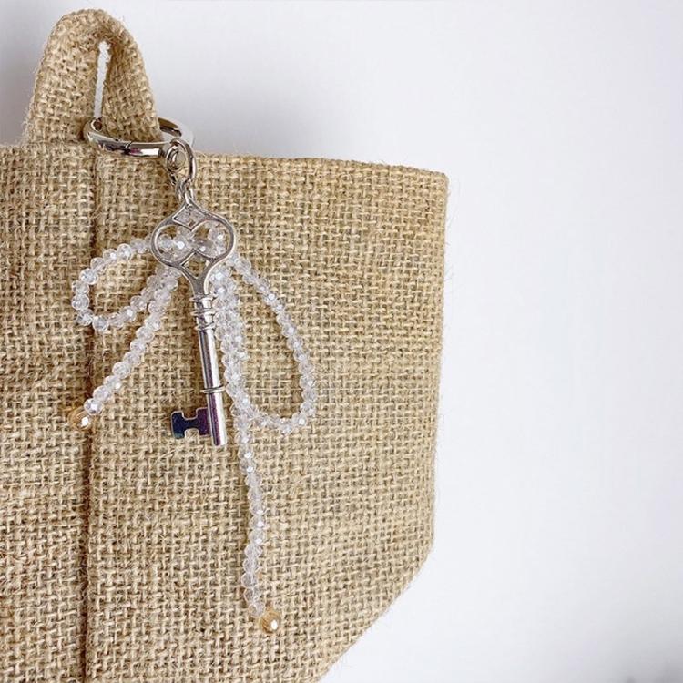 Fashionable Beaded Butterfly Pendant Phone Chain Keyring Phones Charm Keychain