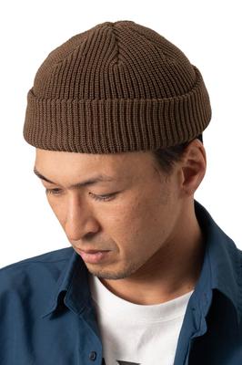 Nakota Colunaline Organic Cotton Heavy Rib Short Watch Solid Thick Simple and One Size Fits Brown Cap, Color, Knit, Design, Men's Women's,