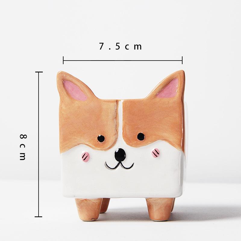 Adorable Animal Ceramic Succulent Pot for Desktop Decoration