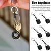 Mini Tire Keychain Car Key Accessories Pvc Soft Rubber Creative Key Chain Charm Men's Gadgets Gifts For Friends Car Lovers