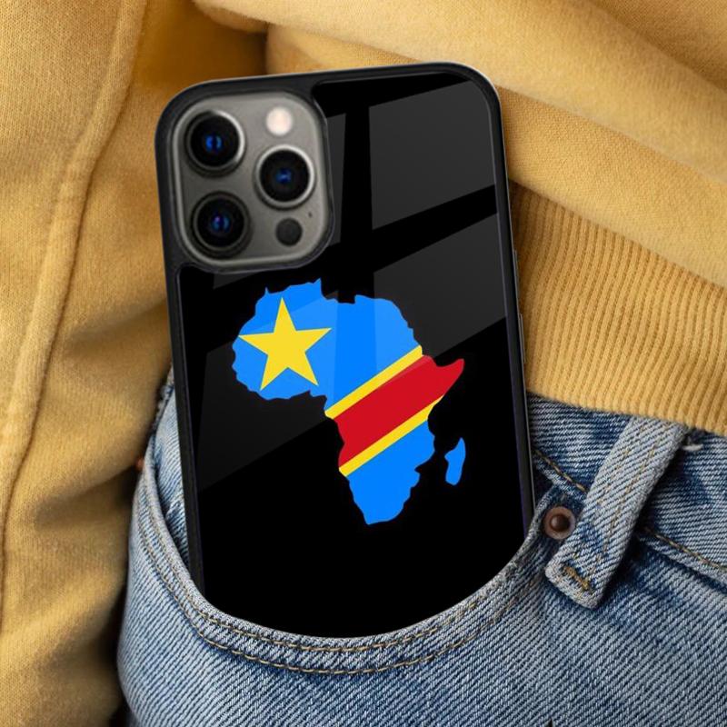 Demokratische Republik Kongo Flagge Weiche Handyhülle für iPhone 17 Air 16e Pro max 15 Pro 13 14 Plus 11 12 MagSafe Magnetische Hülle