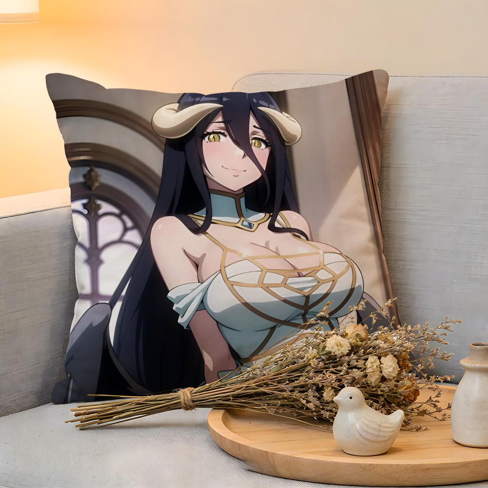 Cushion Cover Linen SkinFriendly Soft Decorative Case for Sofa Home Decor Hot Anime AAlbedo Pillow cover