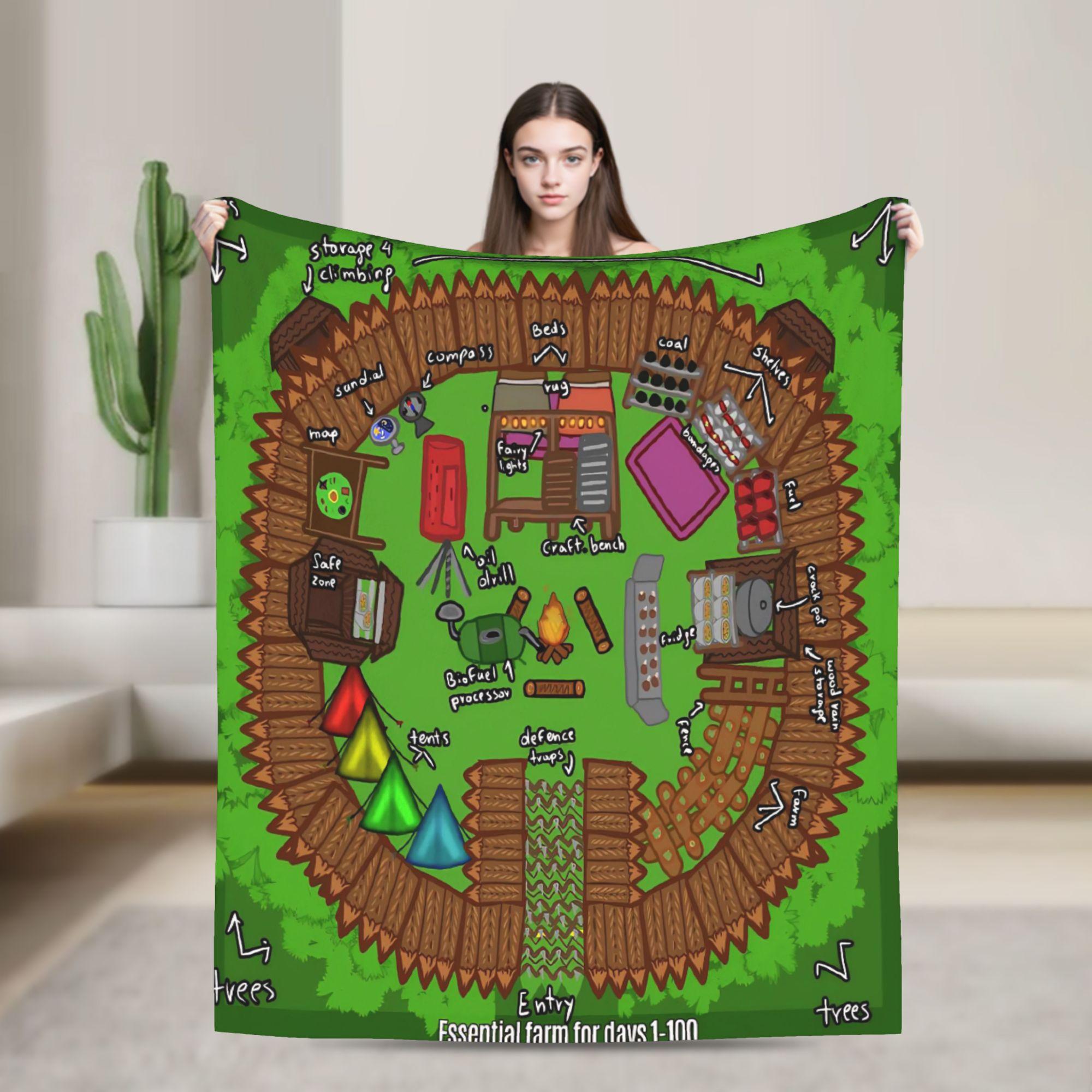 

Horror Games 99 Nights in the Forest Blanket Plush Funny Warm Throw Blankets for Chair Covering Sofa Summer 30x40in