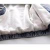 Hooded Denim Jacket Women's Loose Casual Cotton Clothes Plush Insulation Warm Detachable Top Autumn and Winter