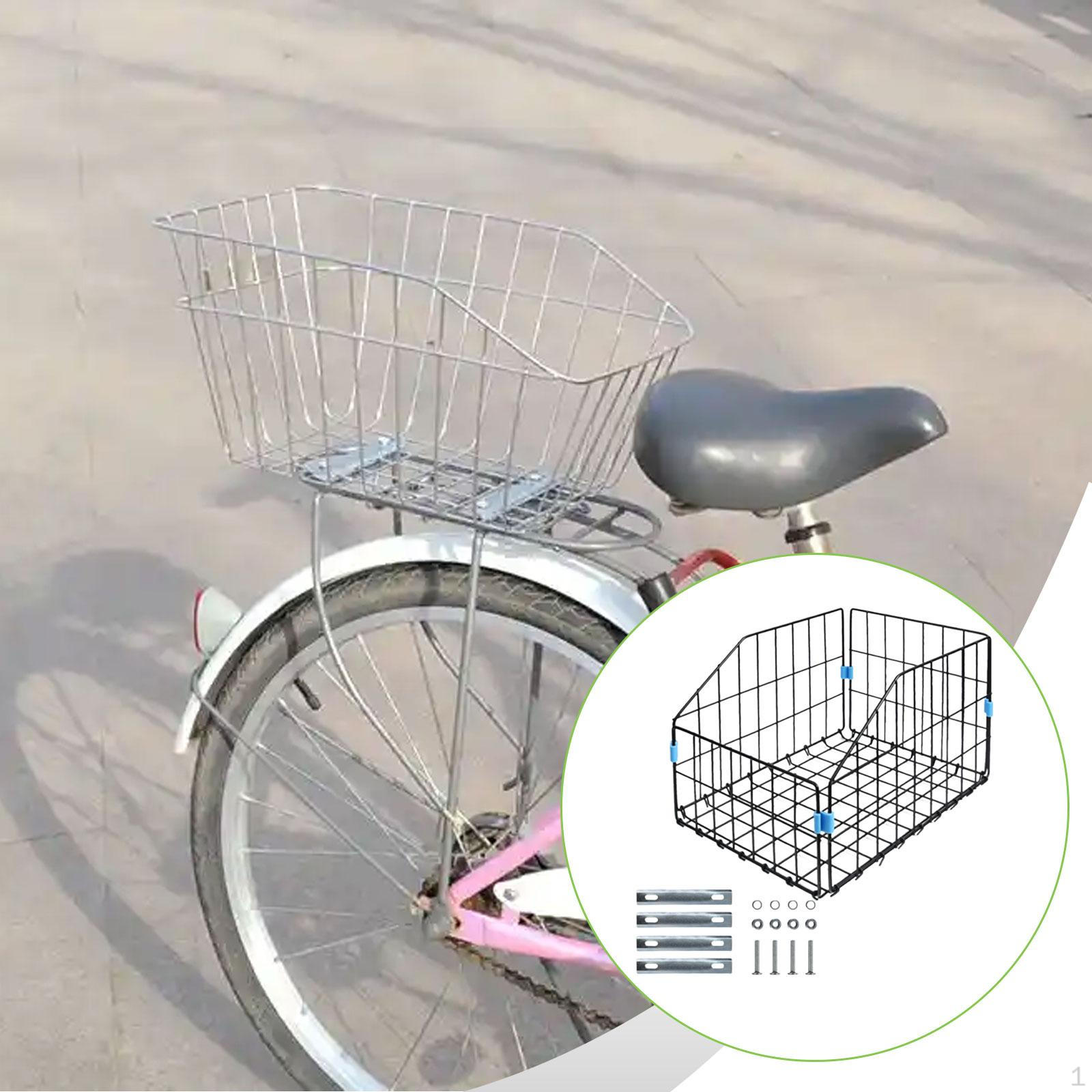 

Bike Rear Basket Rack Easy to Install Sturdy Premium Cycling Accessories Lightweight чорний