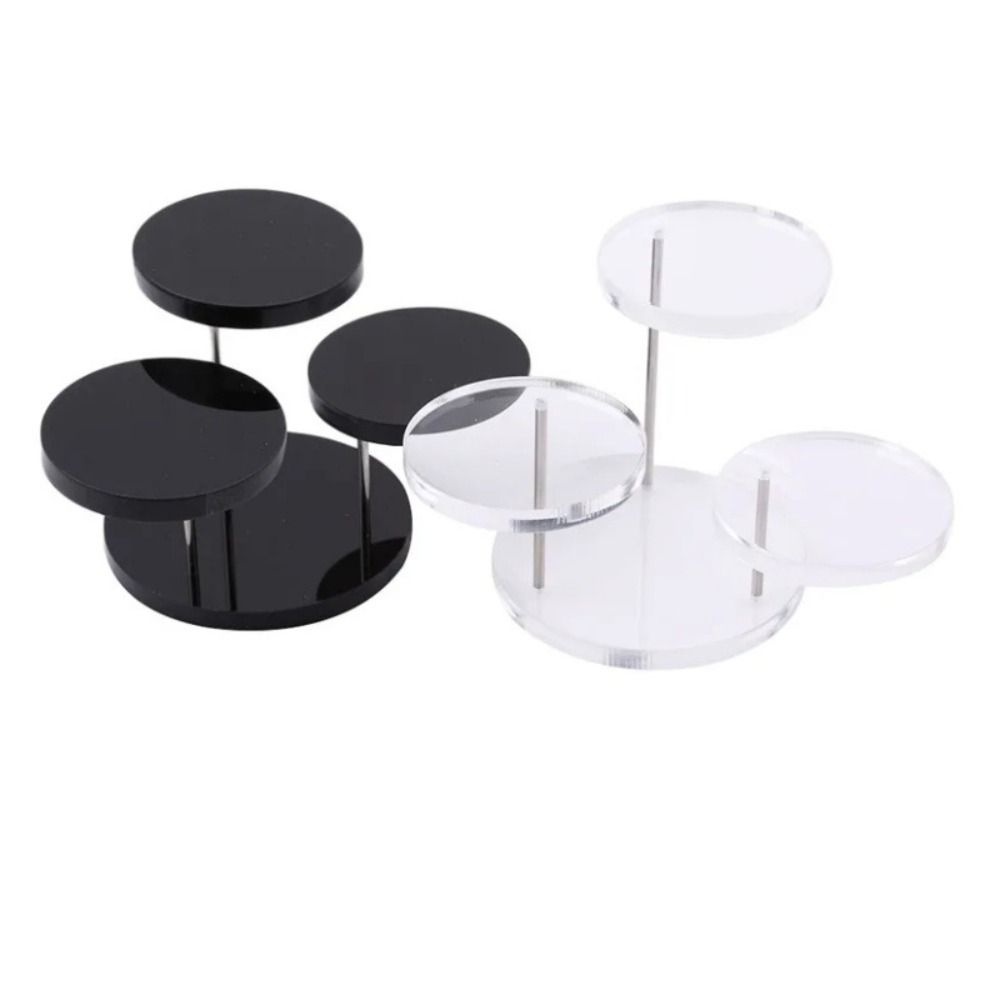 3 Layers Jewelry Display Stand Round Rings Earrings Selling Rack Mini Figurines