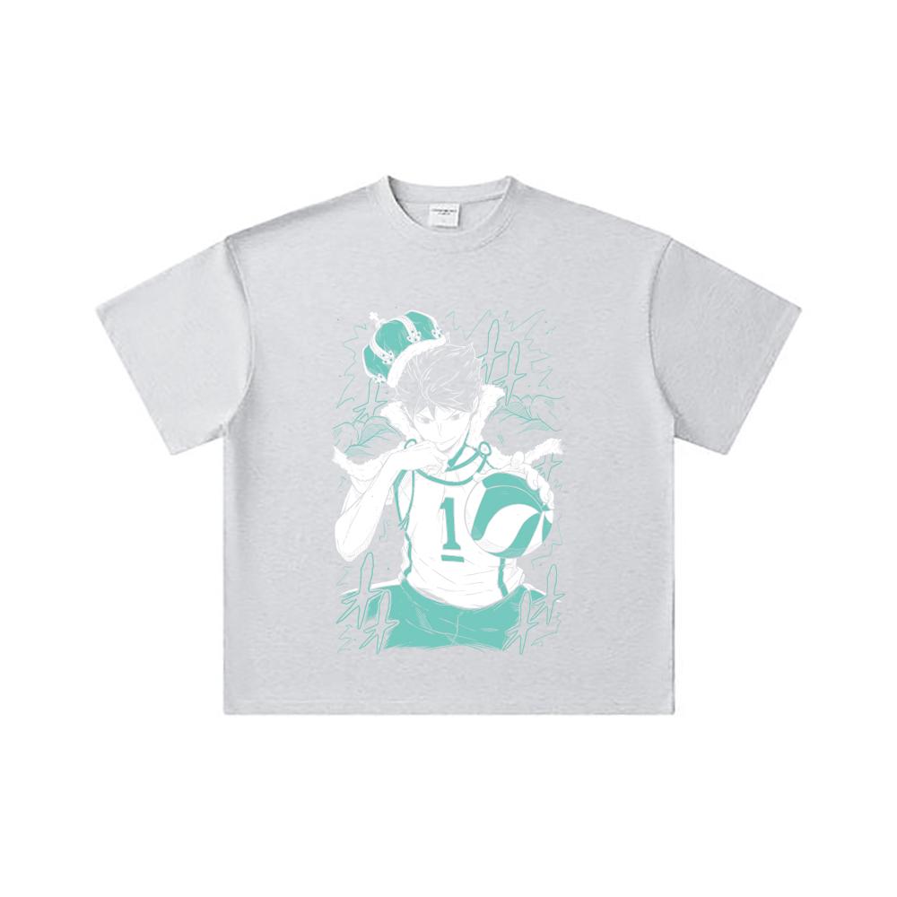 260 GSM Double Yarn 32 Count 100% Cotton Haikyu V3 Oikawa Print Unisex Heavy Cotton T Shirt