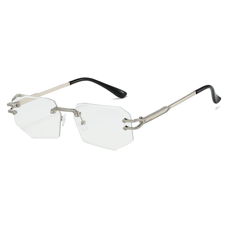 Fashion Irregular Rimless Square Metal Sunglasses Women Men Sweet Luxury Brand Sun Glasses Simple Leisure Lady Man Eyewear UV400