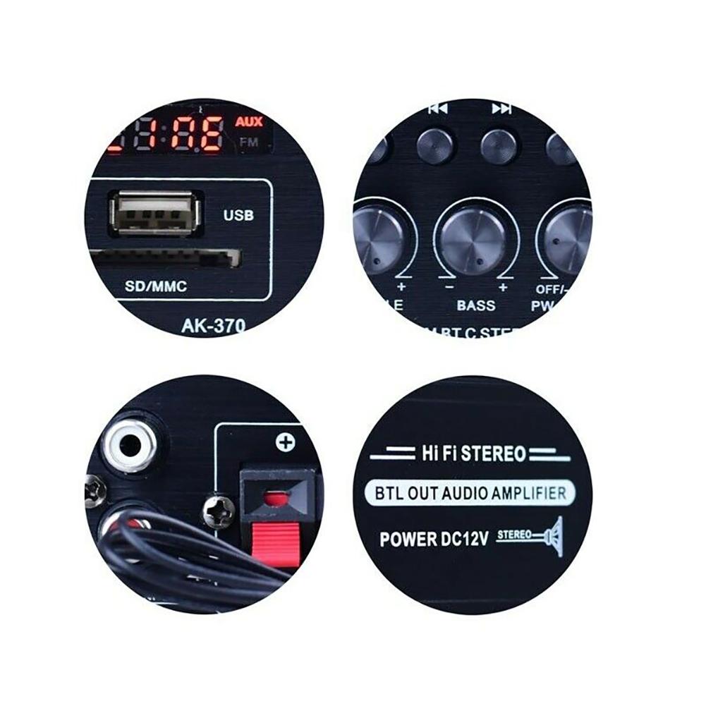 ?400W 2x200W Stereo HiFi Car Home Subwoofer Audio Amplifier Amp Sound Speaker Bluetooth EDR Audio