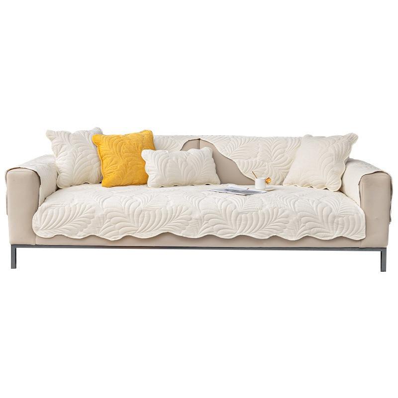 Thickened Chenille Banana Leaf Quilted Modern and Simple Seasonal Universal Anti Slip Sofa Cushion