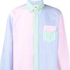 Polo Ralph Lauren FW21 Striped Color Block Long Sleeve Shirt Men Shirts Blue 710823666-001