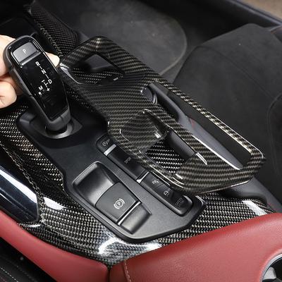 For Toyota GR Supra MK5 A90 - ABS Carbon Fiber/Red Car Central Gear Frame Cover Trim Sticker Car Accessories Interior