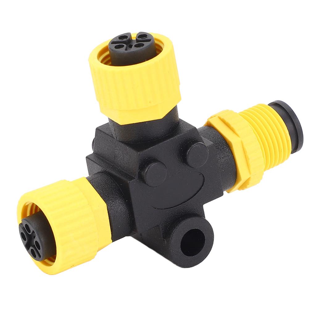 for NMEA 2000 Marine T Connector M12 5 Pin IP67 Water Resistant Stable Connection Backbone Cable Tee Terminator for
