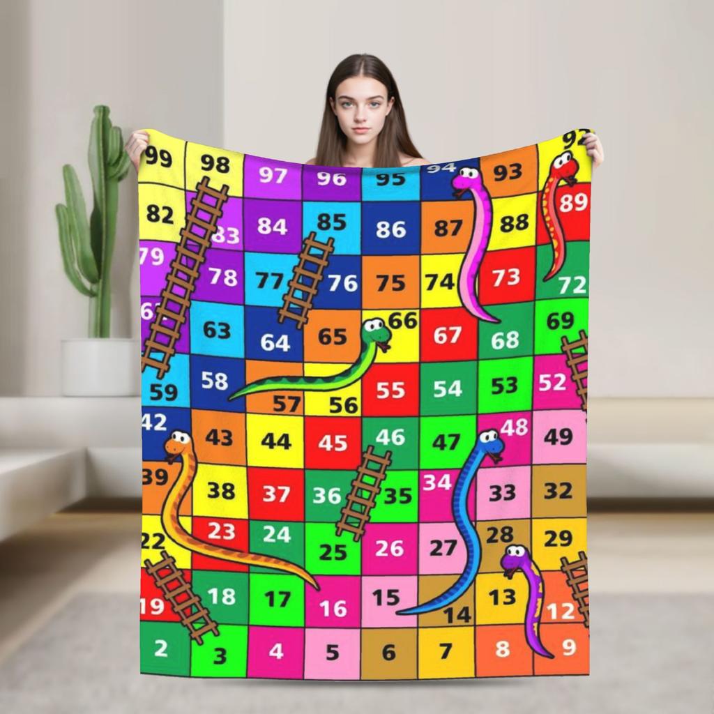 Snakes and Ladders Blanket Soft Funny Plush Bedding Throws For Living Room Picnic Flannel Bedspread Bed Cover
