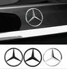 Zbwfj2 2025 Hot 90mm ABS Chrome Black Logo Mercedes Emblem Rear Star Badge For Mercedes Benz W203 W206 W212 X253 W167 W166 W247 C E GLA