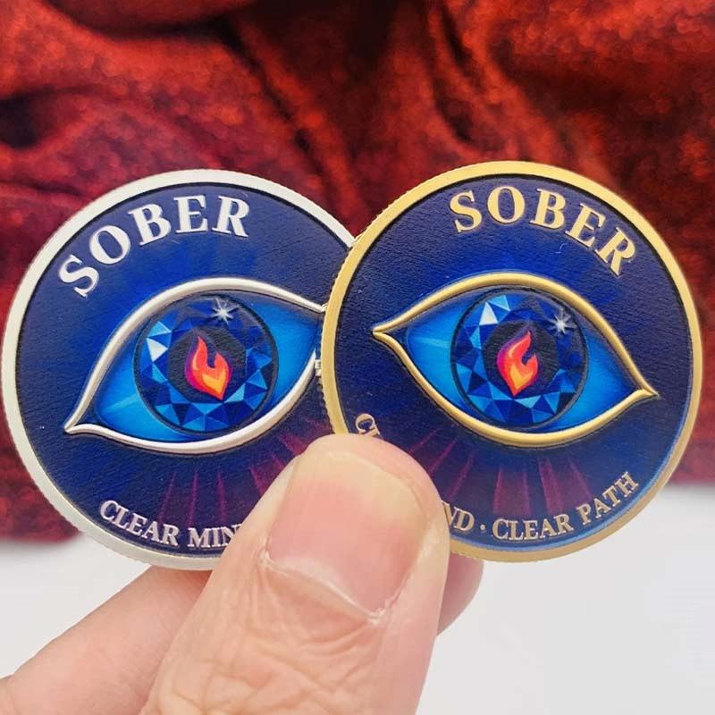Freemason Eye Brothers, Gold-plated Color Printed Commemorative Medal, Decoration, 35mm, Plaything, Coin, Commemorative Coin, Gift
