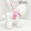 Solid Pink Dog Harness Soft Texture Cat Leash Set Easy To Fasten Pet Harness Leash  Cat Walking