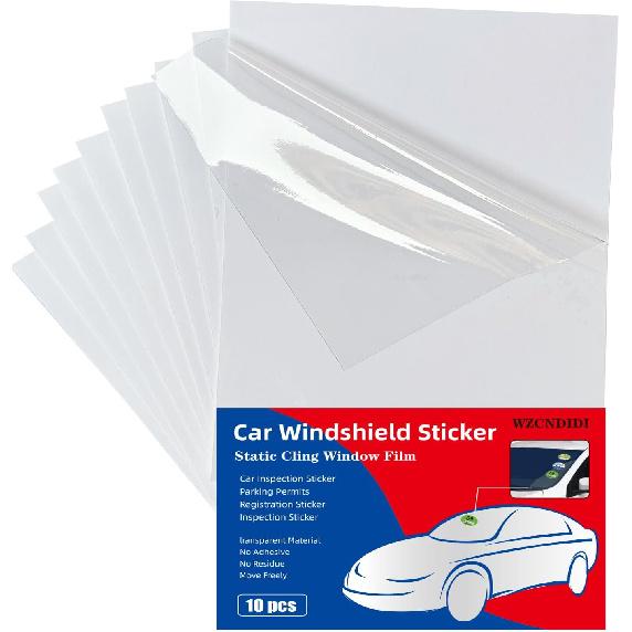 Car Windshield Sticker, Windshield Applicator, Clear Window Cling For Car (10PCS/4"X6")