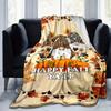 1pc Christmas Dwarf Printing Lightweight Flannel Blanket, Comfortable and Warm Blanket, for Camping Sofa Bed and Couch Office, Gift Blankets in All