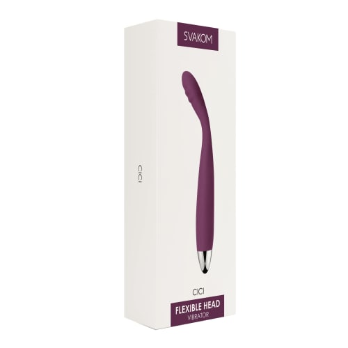 SVAKOM CICI Finger-shaped Slim Vibrator, Flexible Head, Finger-shaped Vibrator, for Women, G-spot, Clitoris, Narrow, for Beginners, Medium Orgasm Deve