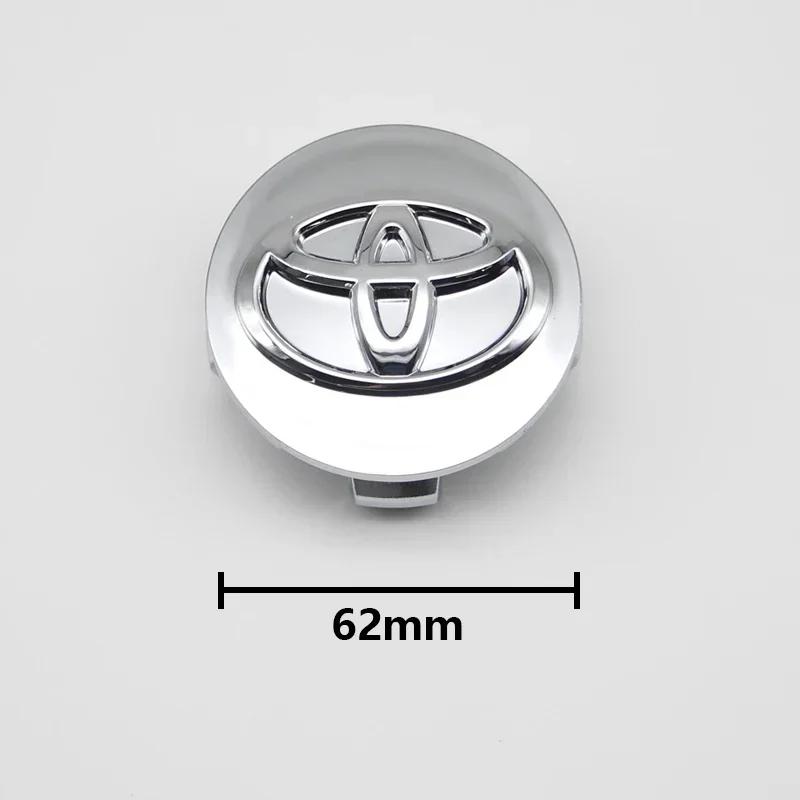 4pcs 57/62mm For Toyota Car Tyre Wheel Center Hub Cap Badge C-hr Prado Rav4 Yaris Hilux Prius Avensis Corolla Camry crown